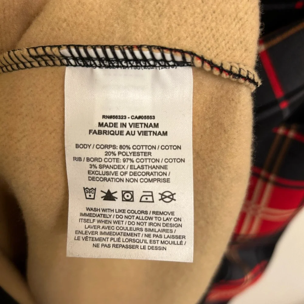 NWT Nike Jordan Brooklyn Plaid Fleece Loose Fit Crew Sweatshirt Women’s - Picture 7 of 7